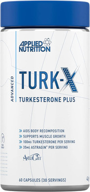 Applied Nutrition Turk-X Turkesterone Plus - Advanced Turkesterone 1000Mg Per Serving, Muscle Building & Recovery Supplement, Male Strength Enhancer (30 Servings - 60 Capsules)