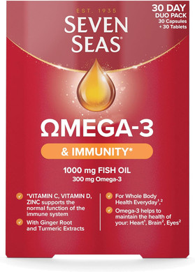 Seven Seas Omega-3 Fish Oil & Immunity, with Vitamin C, Vitamin D