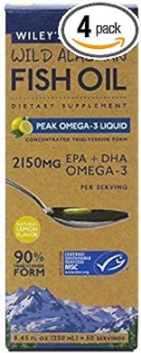 Wiley'S Finest Peak Omega-3 Fish Oil - 250Ml (Pack Of 4)