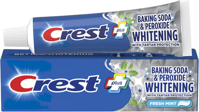 Crest Baking Soda & Peroxide Whitening with Tartar Protection Striped Toothpaste - Fresh Mint, 230g (8.2oz)