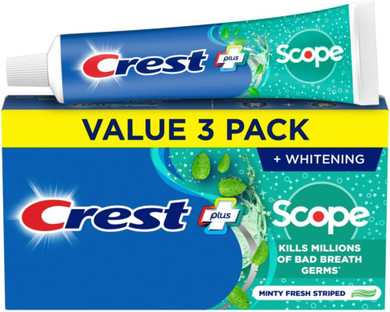 Crest Complete Whitening Scope Toothpaste, Minty Fresh, 5.4 Ounce/459 Grams 3 Pack