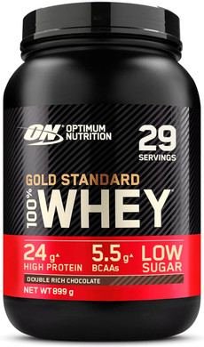 Optimum Nutrition Gold Standard 100% Whey Protein, Muscle Building Powder With Naturally Occurring Glutamine and BCAA Amino Acids, Cookies and Cream Flavour, 28 Servings, 896 g