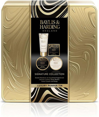 Baylis & Harding Sweet Mandarin & Grapefruit Luxury Bathing Tin Gift Set (Pack Of 1) - Vegan Friendly