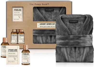 Baylis & Harding The Fuzzy Duck Bergamot, Hemp & Sandalwood Men'S Luxury Gown Gift Set (Pack Of 1) - Vegan Friendly