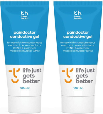 Pain Doctor Conductive Gel 2X Paindoctor Improve Conductivity For Best Stimulation And Results Enhance Selfadhesive Properties To Be Used With Tens And Ems Electrodes New Size 100Ml, Blue