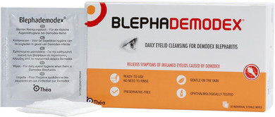 Blephademodex Preservative Free Daily Eyelid Wipes | For Symptoms Of Inflamed Demodex Blepharitis | Clinically Proven And Gentle On Skin | Pack Of 30 Sterile Wipes