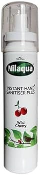 Nilaqua Fragranced Foaming Hand Sanitiser, Wild Cherry Scent, Long Lasting Protection, Suitable For All Skin Types 100Ml