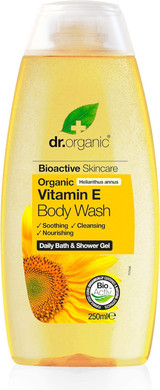 Dr Organic, Vitamin E Body Wash, Natural , Vegan, Cruelty Free , Paraben & Sls Free , Hydrating, 250Ml