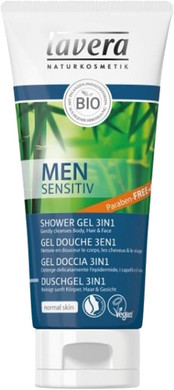Lavera Shower Gel 3In1 Men Sensitive - For Skin Hair & Face - Refreshing & Invigorating - Organic Bamboo & Guarana - Natural Cosmetics - Vegan - For All Skin Types - Unscented - Organic (1 X 200 Ml)

Size: 200 Ml (Pack Of 1)