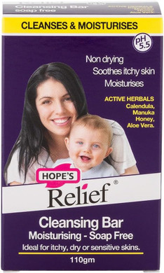 Hope's Relief, Natural Skincare Cleansing Bar Soap Free for Sensitive, Dry and Dehydrated Skin