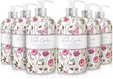 Baylis & Harding Royale Garden Rose, Poppy & Vanilla Hand Wash, 500 Ml (Pack Of 6) - Vegan Friendly