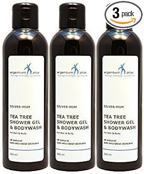 Silver-Msm Tea Tree Shower Gel And Body Wash 3 X 200 Ml