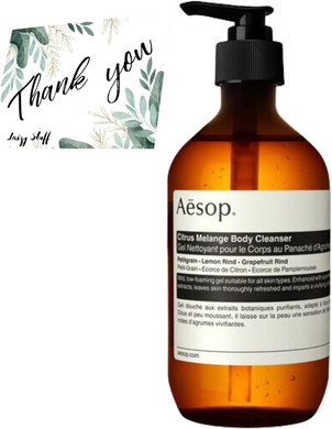 Aesop Citrus Melange Body Cleanser 500Ml/17.99Oz With An Invigorating Scent Of Lemon And A Bitter Orange Bundle With Retail Stuff Thank You Card