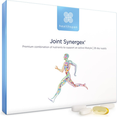 Healthspan Joint Synergex | 28 Day Supply | Joint Health | 1,200Mg Optiflex Glucosamine & 400Mg Chondroitin Sulphate | Omega 3 Fatty Acids | Optimsm | Includes Bromelain & Molybdenum