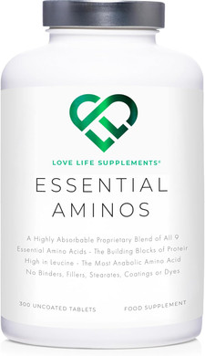 Essential Amino Acids - All 9 EAA Amino Acids with All 3 BCAA's Plus 6 More EAAs to Build and Repair Muscle | 300 Tablets / 60 Servings | 5-10g per Serving | High in Leucine and Vegan Friendly
