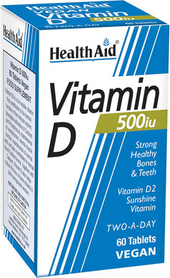 HealthAid Vitamin D 500iu Tablets, 60 Count
