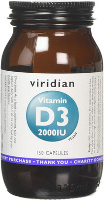Viridian Vitamin D3 (Vegan) 2000Iu Veg Caps 150