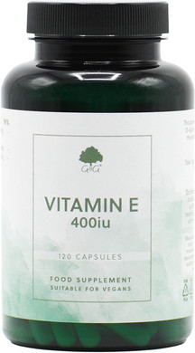 Vitamin E Capsules | 400iu (268mg) Vitamin E per Capsule | 120 Vegan Capsules | G&G Vitamins