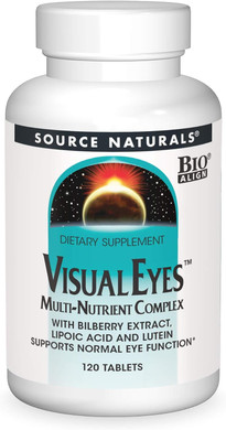 Source Naturals Visual Eyes Dietary Supplement - Multi-Nutrient Complex With Bilberry Extract, Lipoic Acid And Lutein - 120 Tablets120 Count (Pack Of 1)