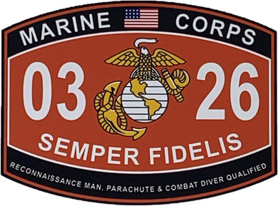 Patchops Marine Corps Mos Wall Car Decal Removable Semper Fidelis326