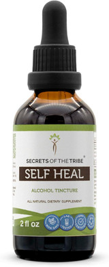 Secrets Of The Tribe Self Heal Alcohol Liquid Extract, Self Heal (Heal All, Prunella Vulgaris) Dried Herb (2 Fl Oz)2.00 Fl Oz (Pack Of 1)
