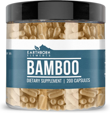 Earthborn Elements Bamboo 200 Capsules, Pure & Undiluted, No Additives