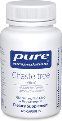 Pure Encapsulations Chaste Tree (Vitex) | Supplement To Support Healthy Menstrual Cycle Duration And Flow, Reproductive Function, And Breast Comfort* | 120 Capsules120 Count (Pack Of 1)
