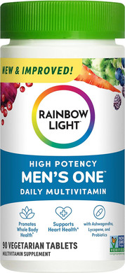 Rainbow Light Mens One Multivitamin, Men'S Daily Multivitamin Provides High-Potency Immune Support, With Vitamin C, Vitamin D And Zinc, Vegetarian, 90 Count90 Count (Pack Of 1)