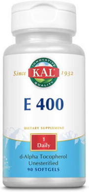 Kal E-400 D-Alpha Tocopherol 400 Iu Softgels, 90 Count