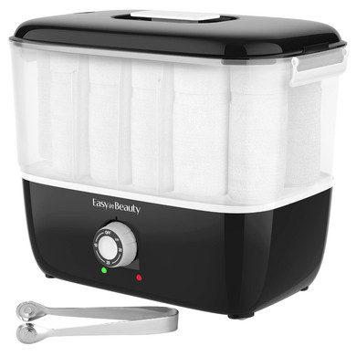 Easyinbeauty Hot Towel Warmer For Facials, Holds 16 Small Towels, 5L Portable Towel Steamer With Quickly Heating In 1-5 Mins, Auto Off Timer Foldable Towel Warmers For Spa, Barber, Manicures, Massage