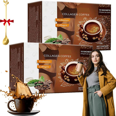 Coffee Collagen From Japan,Coffee Collagen,Collagen Coffee Supplement, Collagen Coffee Powder,100% Pure & Organic Instant Coffee, Collagen Coffee Powder For Women And Men (2Box)2Box