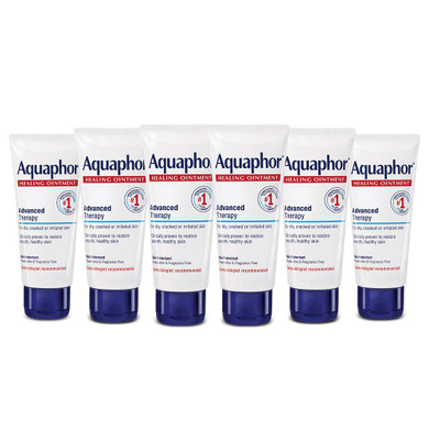 Aquaphor Healing Ointment, Advanced Therapy Healing Ointment for Dry Skin, Skin Protectant for Dry Cracked Skin - 1.75 oz. Tube (Pack of 6)