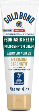 Gold Bond Multi-Symptom Psoriasis Relief Cream, 4 Oz., For Itchy, Irritated & Scaling Skin