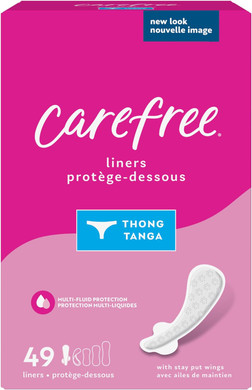 Carefree Thong Regular Liner (Pack of 1) Unscented 49 Count49 Count (Pack of 1)