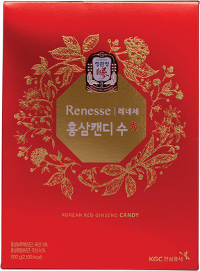 Kgc Cheong Kwan Jang [Korean Red Ginseng Renesse Candies - 500G - 42 Count] Korean Red Panax Ginseng Sweet Sugar Candies (500 Grams)