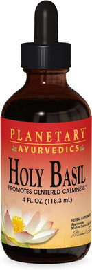 Planetary Herbals Holy Basil By Planetary Ayurvedics Liquid, Promotes Centered Calmness, 4 Ounces