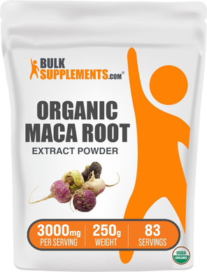 Bulksupplements.Com Organic Maca Root Extract Powder - Maca Supplement, Maca Powder Organic - Maca Root For Women & Men, Vegan & Gluten Free, 3000Mg Of Per Serving, 250G (8.8 Oz), Pack Of 18.82 Ounce (Pack Of 1)
