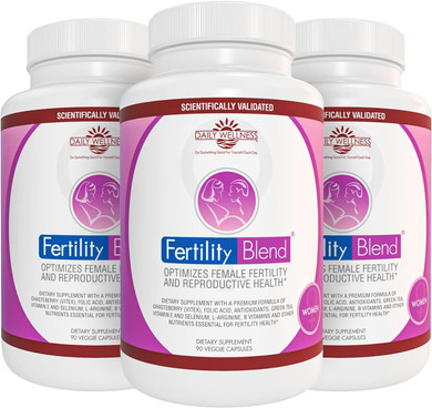 Daily Wellness Fertility Blend For Women - Fertility Supplements For Women, Conception Fertility Prenatal Vitamins, Trying To Conceive Progesterone Supplements, Cycle Support Conception Pills - 3 Pack90 Count (Pack Of 3)