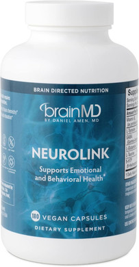 Dr Amen Brainmd Neurolink - 180 Capsules - Promotes Optimal Brain Function, Focus & Concentration - Gluten Free - 45 Servings