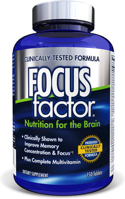 Focus Factor Nutrition For The Brain Improved Memory & Concentration Brain Supplement, 150 Count, 1 Pack (10407)150 Count (Pack Of 1)