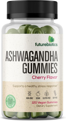 Futurebiotics Ashwagandha Gummies Stress & Mood Support - Non-Gmo, 120 Vegan Cherry Flavored Gummies120 Count (Pack Of 1)