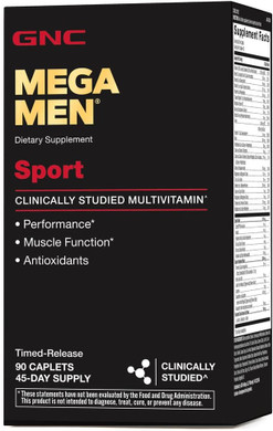 Gnc Mega Men Sport Multivitamin | Performance, Muscle Function, And General Health | 90 Count90 Count (Pack Of 1)
