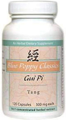 Gui Pi Tang (120 Capsules, 500Mg Each) - Blue Poppy