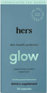 Hers Glow Supplement - Women's Probiotic Supplement for Skin - Supports Clear, Radiant Skin - Gluten Free, Non-GMO, Vegetarian - 30 Capsules