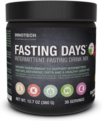Innotech Nutrition: Fasting Days Intermittent Fasting Drink Mix - Raspberry Lime - 360 G With 42 Essential Ingredients