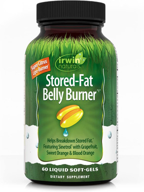 Irwin Naturals Stored-Fat Belly Burner - With Sinetrol, Grapefruit, Sweet Orange & Blood Orange - 60 Liquid Soft-Gels