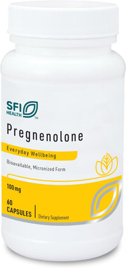 Klaire Labs Pregnenolone - May Support Memory, Mood & Energy For Adults - 100Mg Derived From Wild Yam - Bioavailable & Micronized For Enhanced Absorption - Hypoallergenic (60 Capsules)