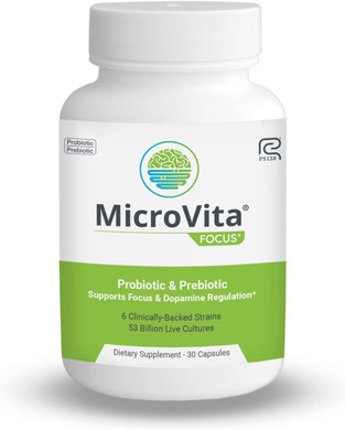 Microvitaã¢Â® Focus By Accentrate - Focus-Supporting Probiotic Capsules - Supports Memory, Healthy Sleep Patterns, And Gut Health - 30-Day Supply