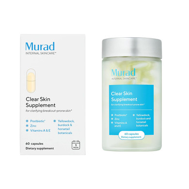 Murad Clear Skin Supplement - Supplements For Acne-Prone Skin  Biotin, Zinc & Vitamin A Beauty Supplement - Minimize Breakouts, Reduce Inflammation & Control Sebum At The Cellular Level