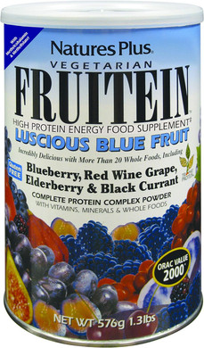Naturesplus Fruitein Luscious Blue Fruit Shake - 1.3 Lbs - 13 Grams Of Plant-Based Protein Per Serving - Supports Energy & Immune System - Vegetarian, Gluten Free & Non-Gmo - 16 Servings